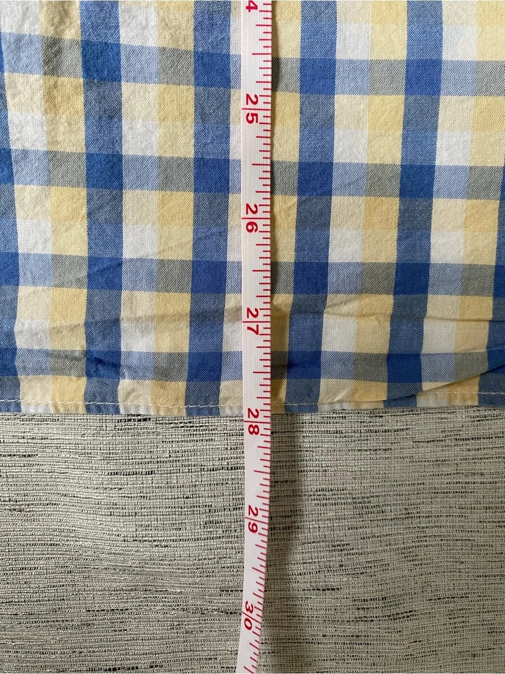 J. Crew Blue and Cream Check Button-Down Shirt